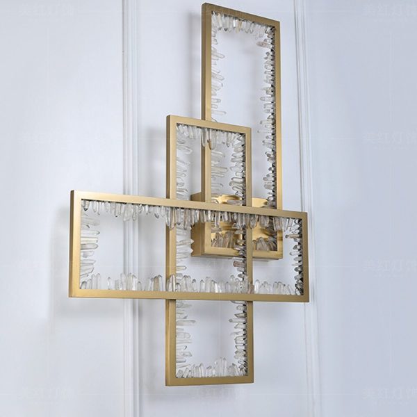 Creative Design Living Room Crystal Wall Lights Modern Gold Bedroom Sconce Supply