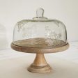 Upper Crust Glass Cloche With Wooden Base Cheap