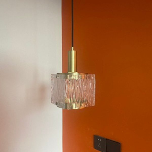 Modern Cubic Glass Pendant Lights  For Kitchen Island & Bedside on Sale