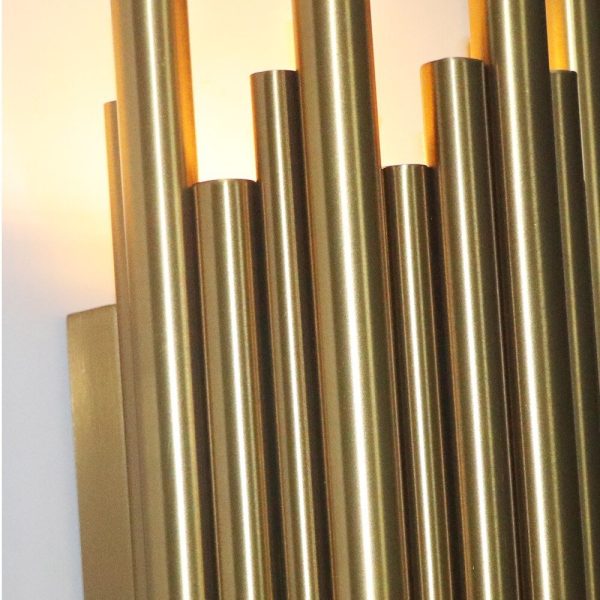 Creative Design Modern Gold Tube LED Wall Sconces Lamp Bedroom Bedside Light Fixtures For Sale