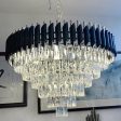 Luxury Round Black Modern Crystal Led Chandelier For Living Room For Cheap