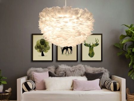 Modern Nature Goose Feather Pendant Light Perfect for a Bedroom or Cozy Sitting Area Fashion