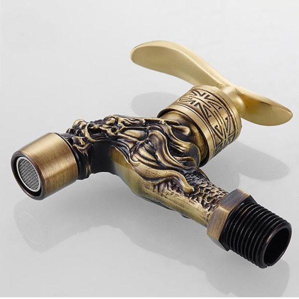 Bathroom Faucet Brass Tap Kitchen Outdoor Garden Taps High Quality Washing Machine Mop Luxury Antique Decorative Bibcock Supply