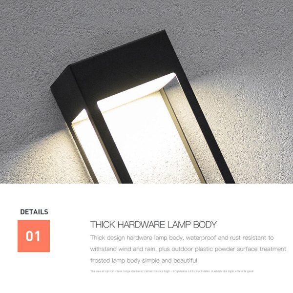 Modern LED Wall Light Outdoor Lighting Garden Light Waterproof 5W Sensor Wall Sconces Terrace Balcony Wall Lamping Street Lamp Hot on Sale