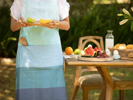 Waffle Blue Kitchen Apron For Discount