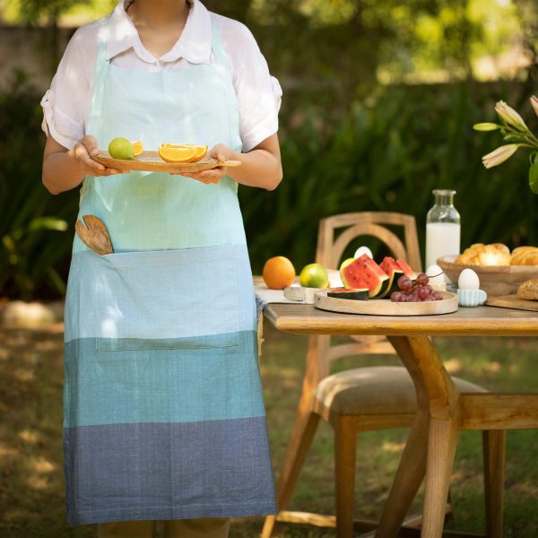 Waffle Blue Kitchen Apron For Discount