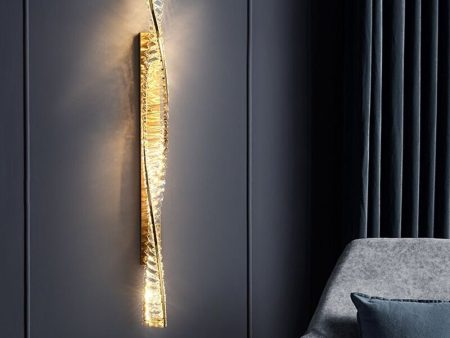 Sleek Crystal Twist LED Wall Sconce Perfect for a Living Room, Dining Room or Bedroom Discount