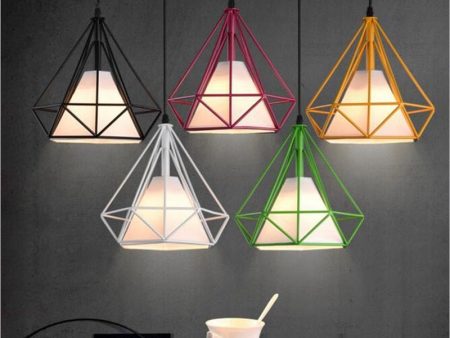 Pendant Lights, Modern Colorful Birdcage LED Kitchen Island Hanging Lighting Fixture For Sale