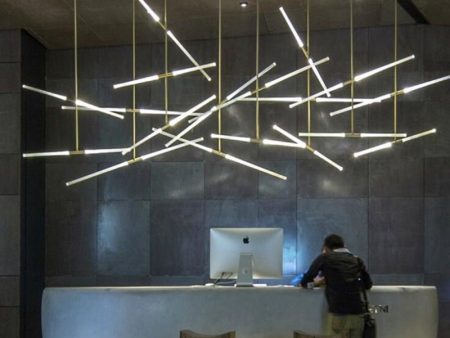 Post Modern Long Tube Branch LED Pendant Light Loft Hanging Lamp Office Bar Track Lamp Restaurant Showroom Shop Hanglamp Light For Cheap