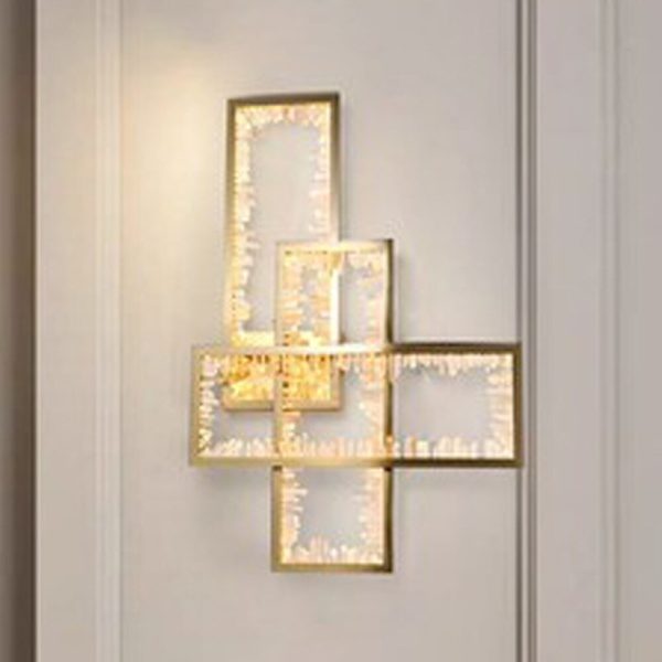 Creative Design Living Room Crystal Wall Lights Modern Gold Bedroom Sconce Supply