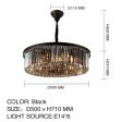 Black Crystal Round Shape Luxury Chandelier For Living Room Dining Room For Discount