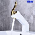 Innovative 1 Set Home Multi-color Basin Faucets Cold and Hot Water Taps Chrome Black White Red Gold Purple Bathroom Sink Faucet Online Hot Sale