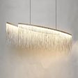 Nordic Chandelier Led Pendant Lamps Chrome Slender Chain Light Fixture Aluminum Lustre Modern Home Lighting Cheap