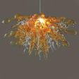 Contemporary Murano Glass Chandelier Lamps Copper Crystal Chandelier Lighting Online