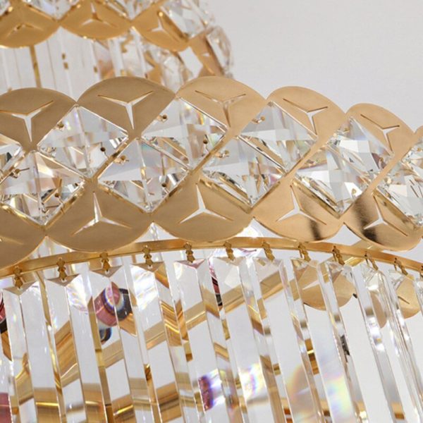 Large Modern Crystal Chandelier For Staircase Long Villa Chain Lighting Fixture Online now