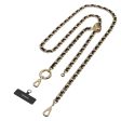 Universal MAGEASY Leather Chain Classic Strap + Card  - Black Gold - 15-12764 Cheap