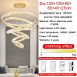 Rings Modern Led Chandelier For Living Room Luxury Staircase Modern Crystal Light Fixture Hall on Sale