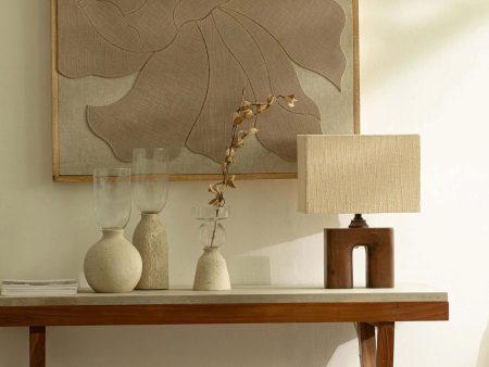 Gren Wooden Table Lamp Arch With Shade - Beige Sale