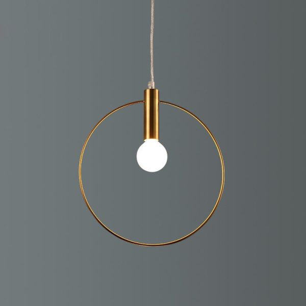 Modern Single Ring Pendant Light - Stylish Suspension Lamp for Lobby and Dining Room Décor Fashion