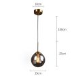 Nordic Pendant Dark Glass Gray Lights Hanglamp Bar Restaurant Bedroom Bedside Modern Glass Ball For Discount