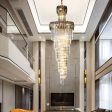 Large Modern Crystal Chandelier For Staircase Spiral Design Hallway Lobby Online Sale