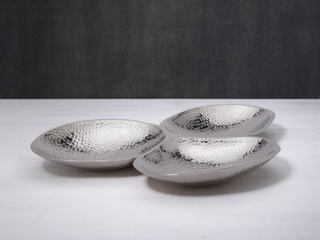 silver triple metal platter Supply