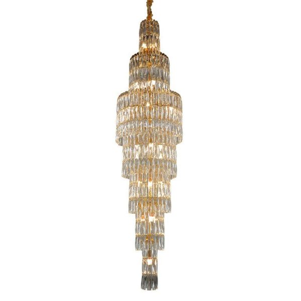 New Large Luxury K9 Crystal Chandelier For High Staircase Hot on Sale