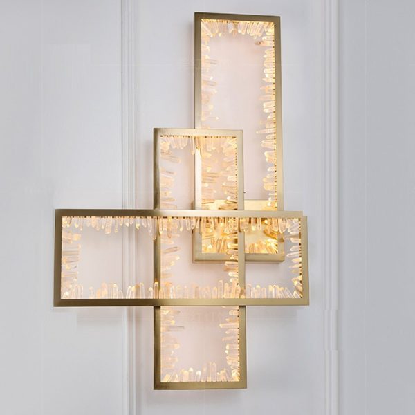 Creative Design Living Room Crystal Wall Lights Modern Gold Bedroom Sconce Supply