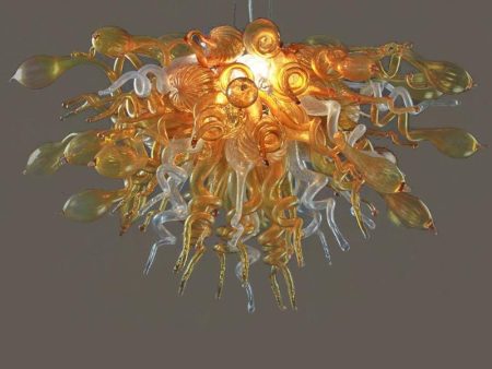 Contemporary Murano Glass Chandelier Lamps Copper Crystal Chandelier Lighting Online