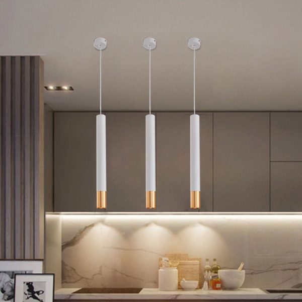 Single Head Long Tube Pendant Lights for Bar Restaurant Stair Kitchen Island Droplight LED Discount