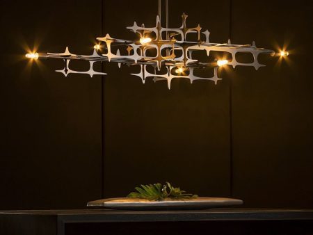 Postmodern Silver Luxury LED Chandelier For Dining Room Living Room Discount