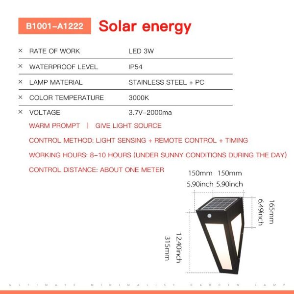 Modern Solar Wall Light Outdoor Garden Wall Lamp Waterproof Electricity Human Body Sensor Wall Lighting Courtyard Porch Light For Sale