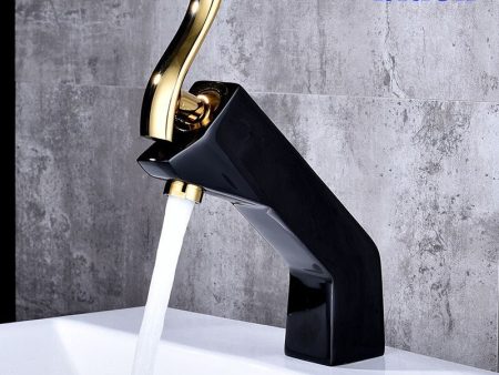 Innovative 1 Set Home Multi-color Basin Faucets Cold and Hot Water Taps Chrome Black White Red Gold Purple Bathroom Sink Faucet Online Hot Sale