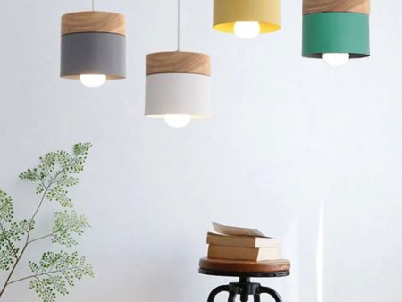 Wooden Nordic Simplicity LED E27 Pendant light Modern Hanging Lights For Cheap