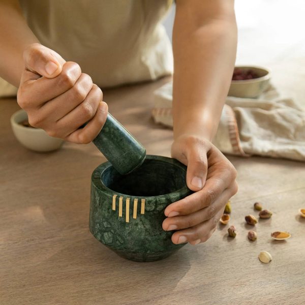 Verde Marble Mortar & Pestle Cheap