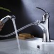 Basin Faucets Brass Black Modern Pull Out And Down Bathroom Faucet Kitchen Sink Faucet Toilet Mixer Tap Hot Cold Water Fashion