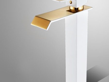 Basin Faucets Square Waterfall Bathroom Faucet Single Handle Basin Mixer Tap Bath Antique Faucet Brass Sink Water Crane Gold For Cheap