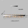 Contemporary Rectangular Crystal Chandelier in Chrome for Kitchen Island and Living Room Supply