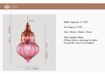 Bohemian Mediterranean Colorful Glass Pendant Lamp for Café Bar and Restaurant Décor Discount