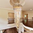 Large Modern Crystal Chandelier For Staircase Long Villa Chain Lighting Fixture Online now