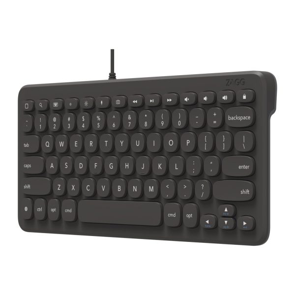 ZAGG Lightning Wired Keyboard 12inch - Black - 15-12082 Online Hot Sale