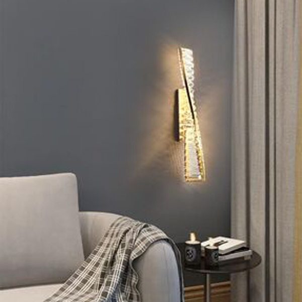 Sleek Crystal Twist LED Wall Sconce Perfect for a Living Room, Dining Room or Bedroom Discount