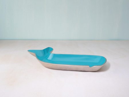 teal dolphin metal-enamel fusion platter Fashion