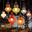 Bohemian Mediterranean Colorful Glass Pendant Lamp for Café Bar and Restaurant Décor Discount