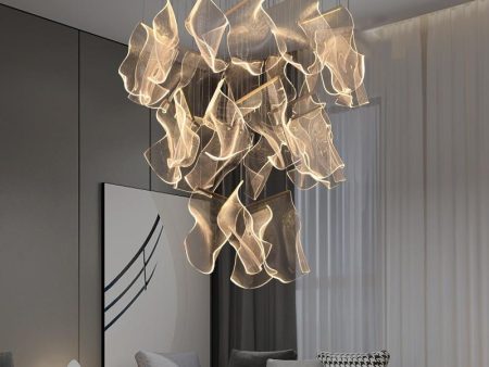 Duplex Rotating Staircase LED Chandelier Lighting Postmodern Creative Pendant Lamp Dinning Living For Discount