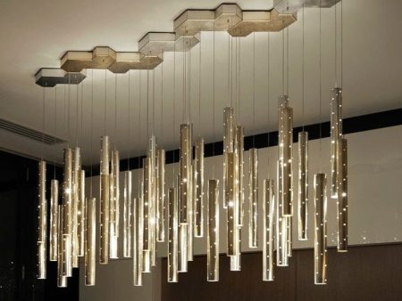 Modern Nordic Tube Shape LED Chandelier For Dining Room For Sale