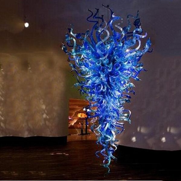 Big Indoor Lighting Murano Glass Chandelier Lustre Led Modern Blown Glass Chandeliers Lamps Home Hotel Loft Decor Sale