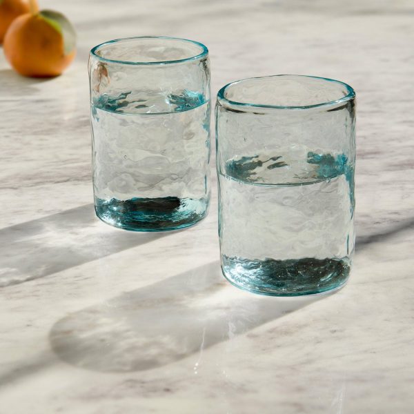 Quoise Glass Tumbler Set of 2 (Cylindrical) Online Sale