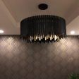 Black, Gold or Silver Round Stainless Steel Modern Chandelier For Dining Room Living Room Discount