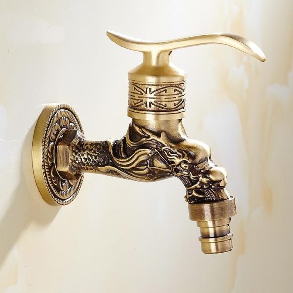 Bathroom Faucet Brass Tap Kitchen Outdoor Garden Taps High Quality Washing Machine Mop Luxury Antique Decorative Bibcock Supply